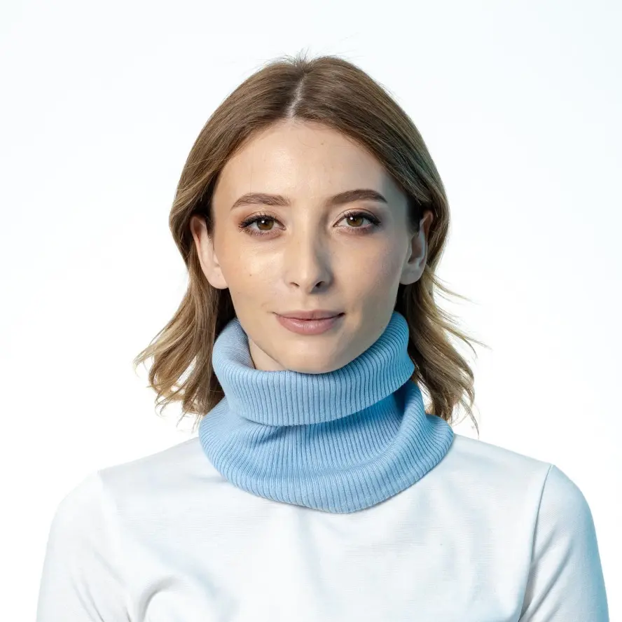 Баф жіночий бавовна блакитний